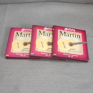 Martin Guitar Strings M220 80/20 Bronze Plain End Regular Tension 3 Pack NEW